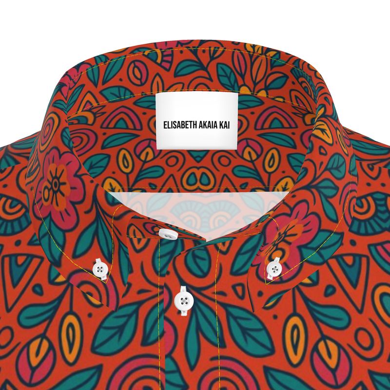 Chemise à manches courtes « Solstice en Fleurs »