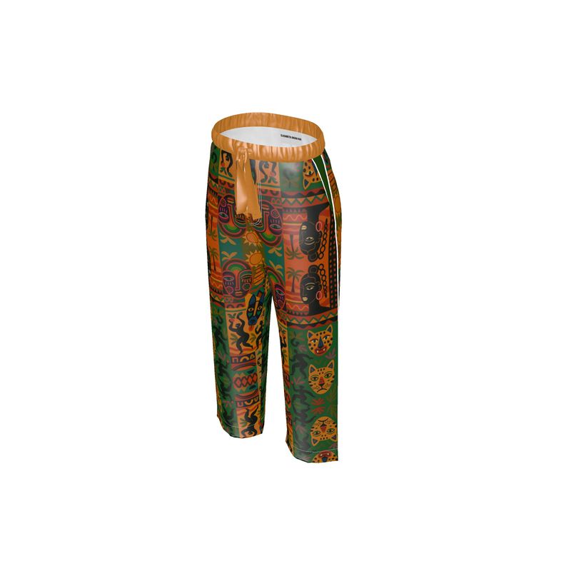 Nzinga — Pantalon Rituel à Imprimé Signature
