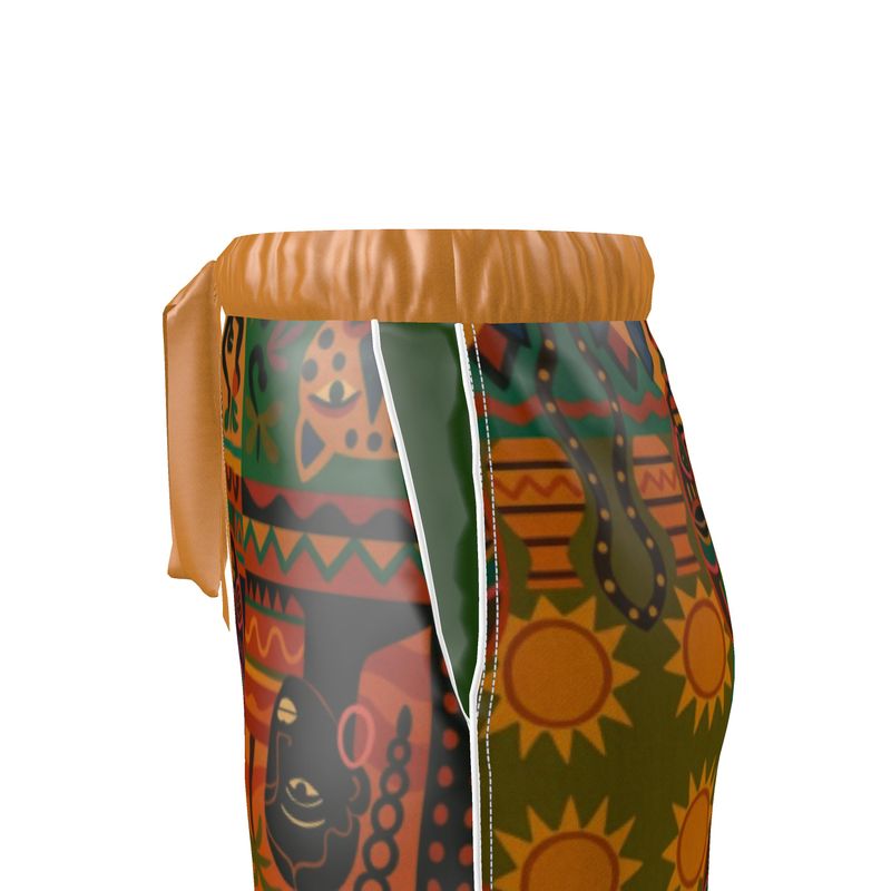 Nzinga — Pantalon Rituel à Imprimé Signature