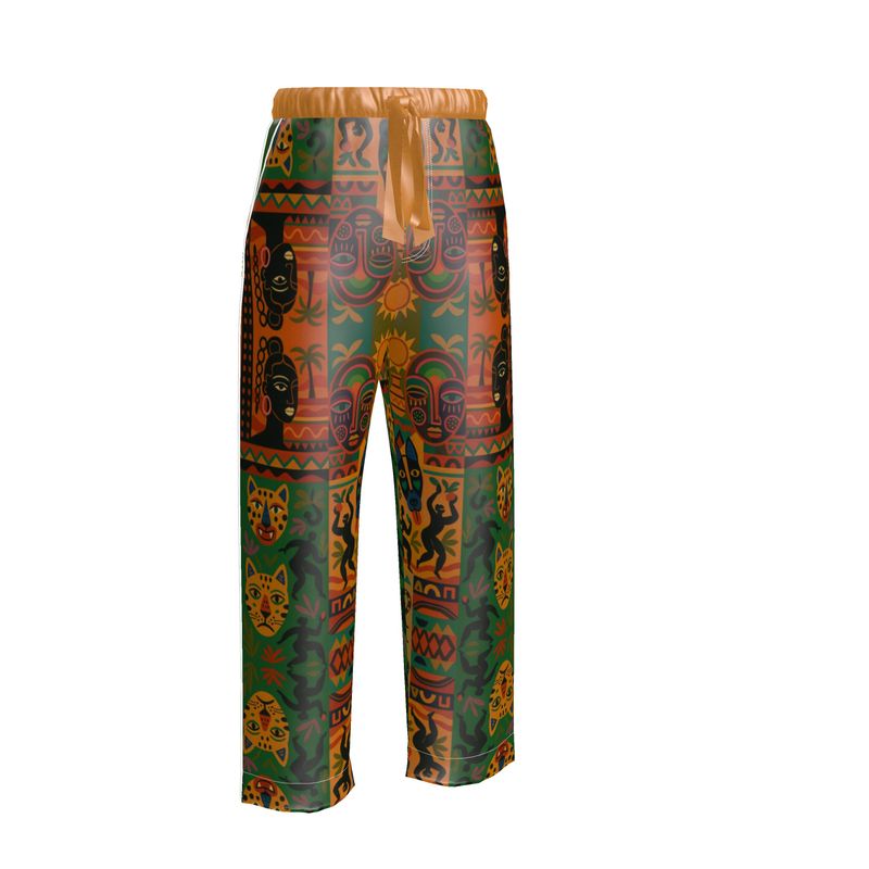 Nzinga — Pantalon Rituel à Imprimé Signature