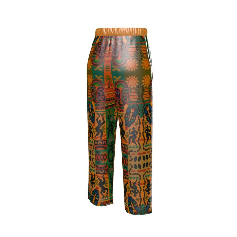 Nzinga — Pantalon Rituel à Imprimé Signature