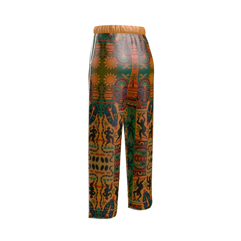 Nzinga — Pantalon Rituel à Imprimé Signature