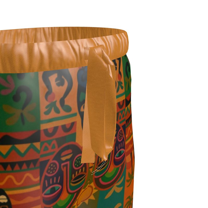 Nzinga — Pantalon Rituel à Imprimé Signature