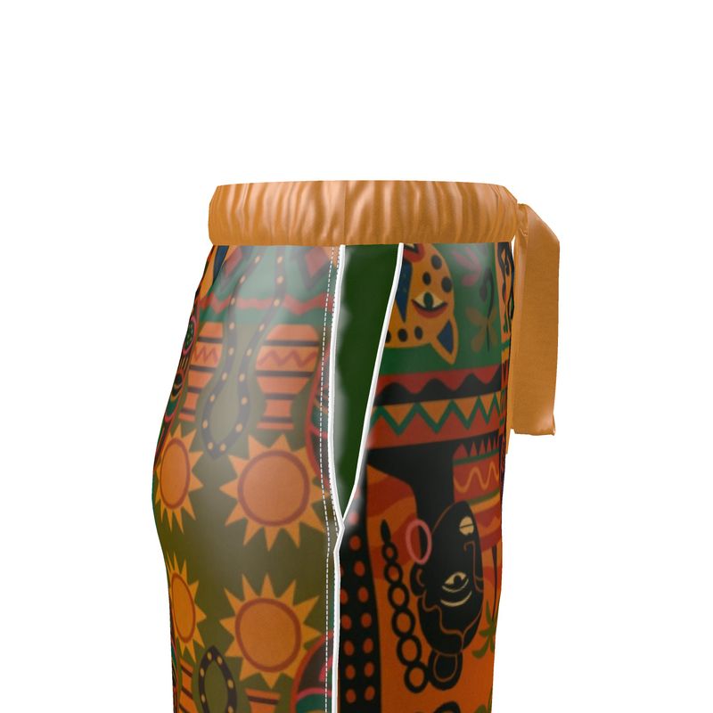 Nzinga — Pantalon Rituel à Imprimé Signature