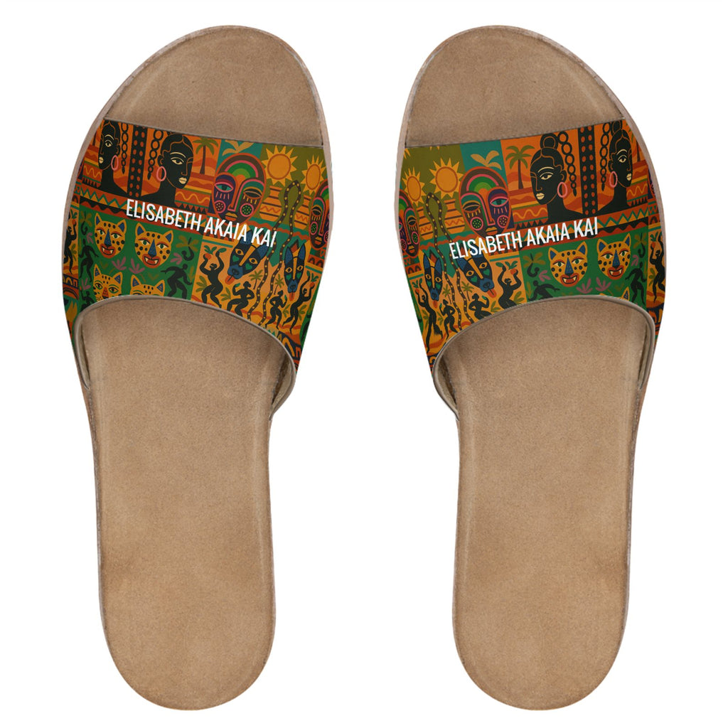 Mules Nzinga – Élégance Afro-Luxe en Mouvement