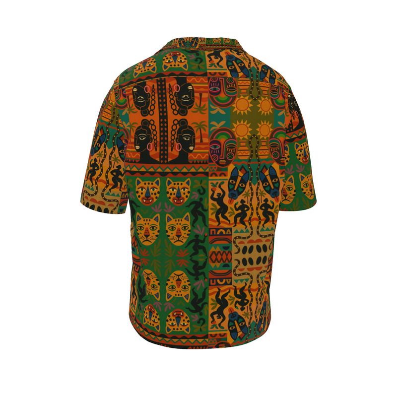 Chemise Nzinga – Luxe Afro Chic en Coton Satin Bio