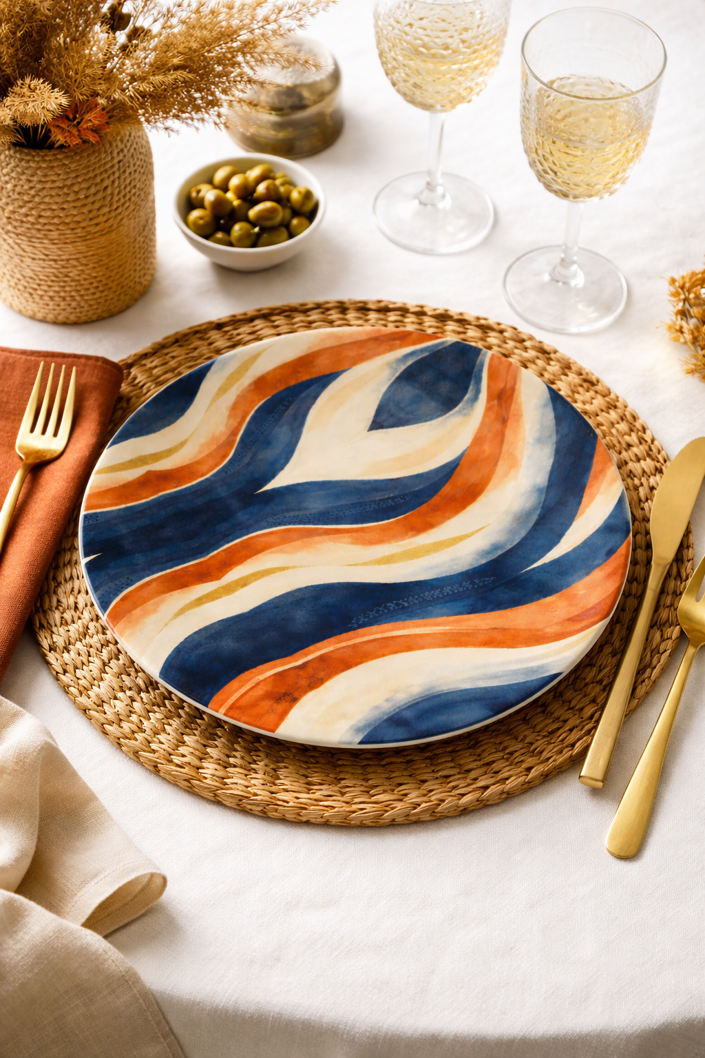 Assiette design MBEYA – Ondulations Solaires