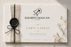 Offrez une Carte Cadeau ÉLISABETH AKAÏA KAÏ et laissez vos proches choisir une création unique de prêt-à-porter, un maillot de bain ou une pièce sur mesure fabriquée à la demande.