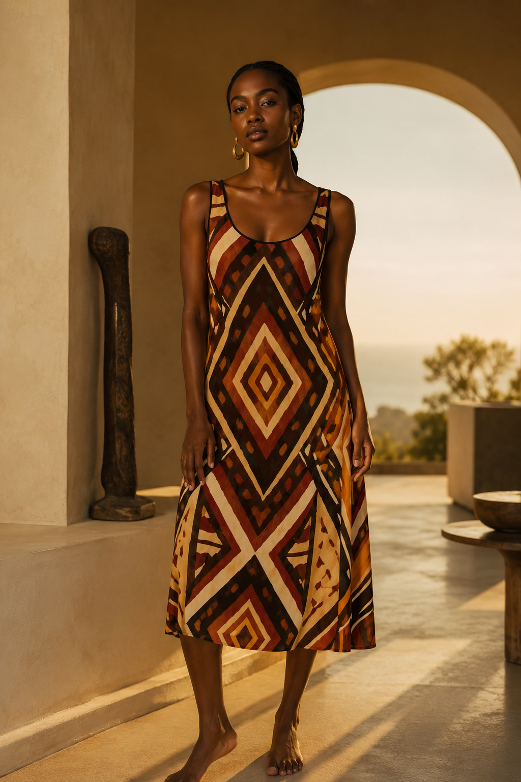 NYARA — Robe Midi Sans Manches