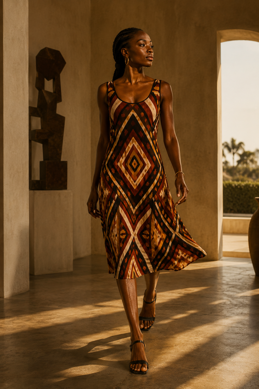 NYARA — Robe Midi Sans Manches