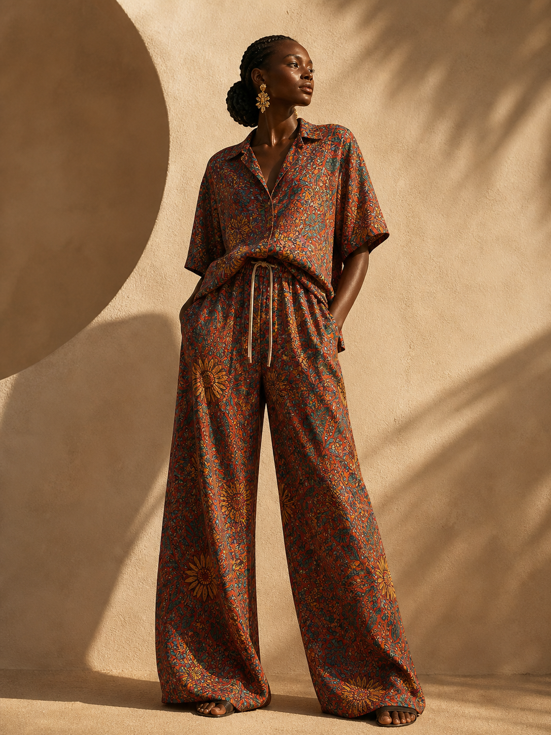 Pantalon Solstice en Fleurs