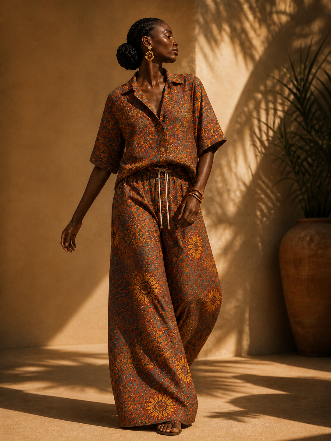 Pantalon Solstice en Fleurs