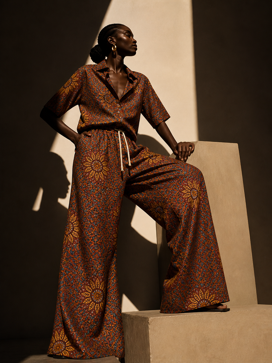 Pantalon Solstice en Fleurs