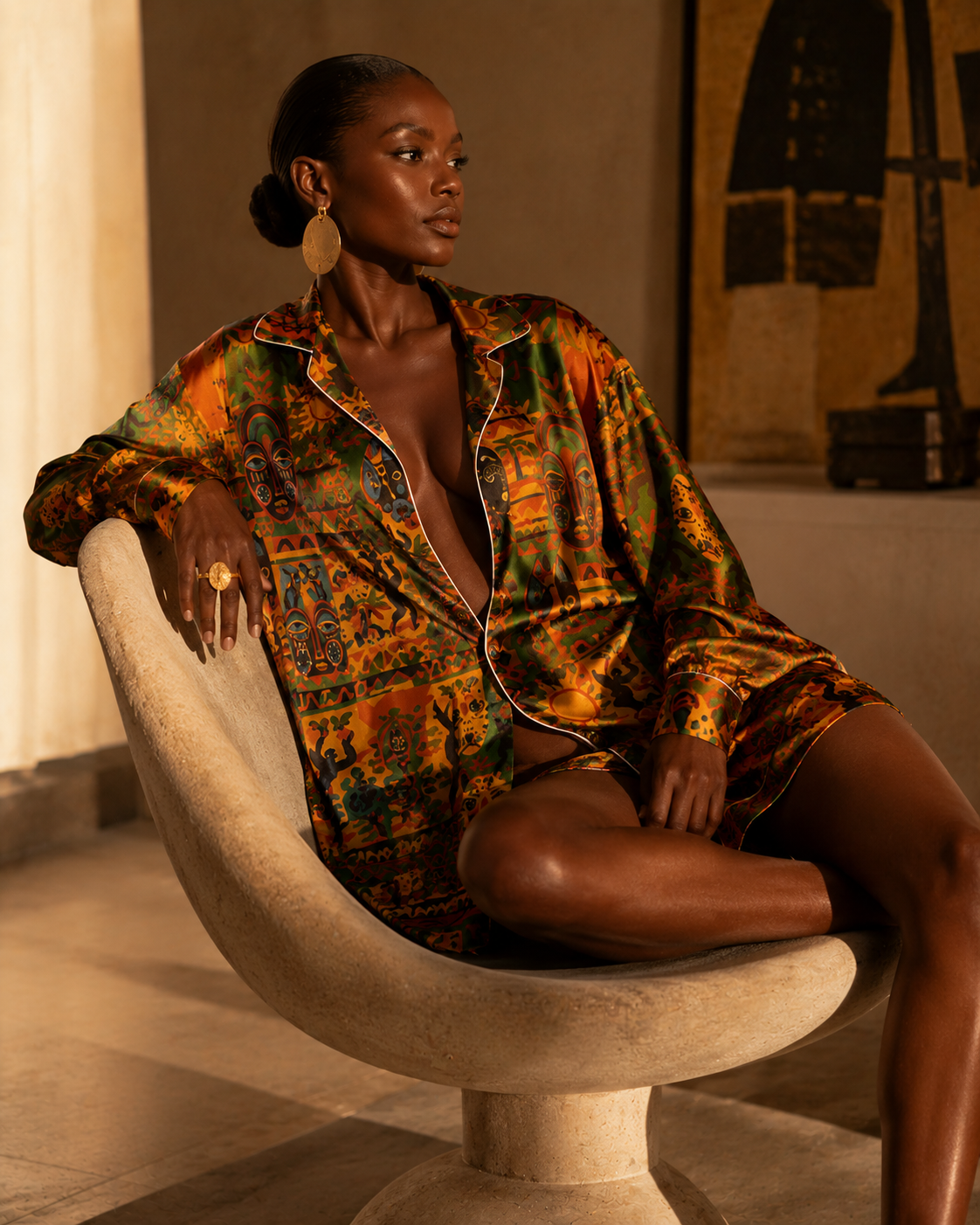 Nzinga - Chemise en Soie