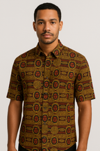 Chemise Kaya Lumina – L’élégance solaire de l’Afro Luxe