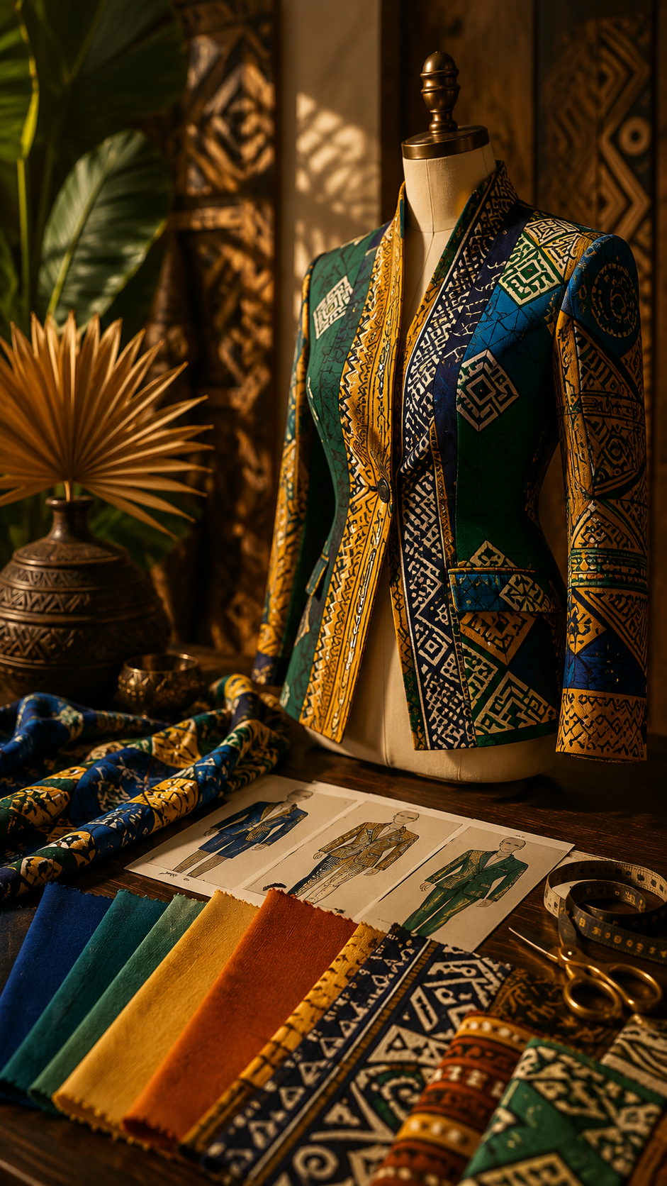 Dans l’atelier créatif Élisabeth Akaïa Kaï, chaque uniforme naît d’un dialogue entre direction artistique, patrimoine culturel et savoir-faire textile. Croquis, matières sélectionnées, motifs exclusifs inspirés du Gabon et recherche esthétique se rencontrent pour imaginer des uniformes professionnels sur mesure destinés aux compagnies aériennes, hôtels, institutions, écoles, groupes industriels et organisations d’excellence.