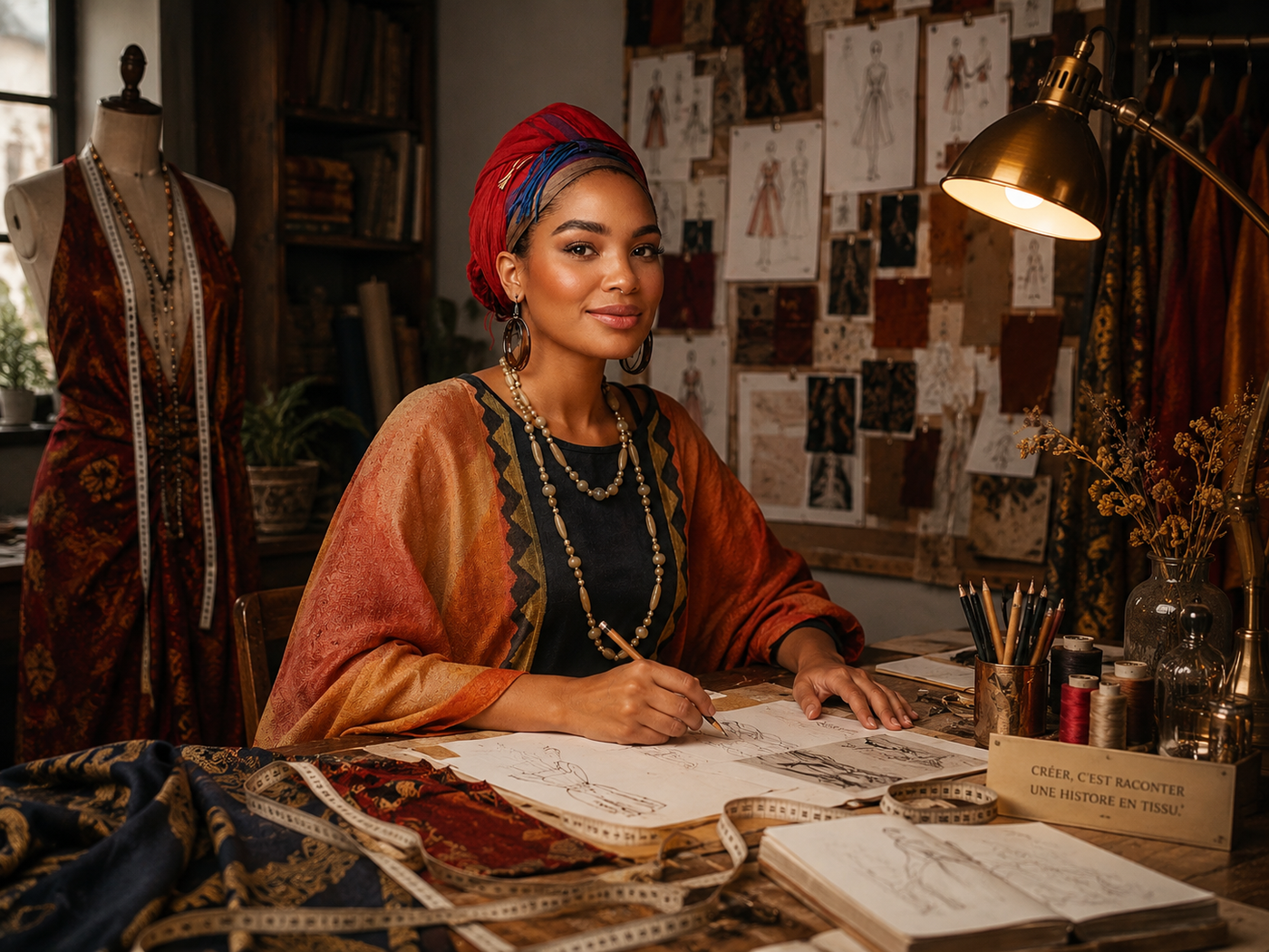Fondatrice et directrice artistique d'Elisabeth Akaia Kai, Leslie Duranton Metogo imagine une mode afro luxe ou chaque vetement devient une oeuvre a porter. Depuis son atelier de creation, elle donne vie a des collections exclusives inspirees par le Gabon, le souvenir et l'art contemporain.