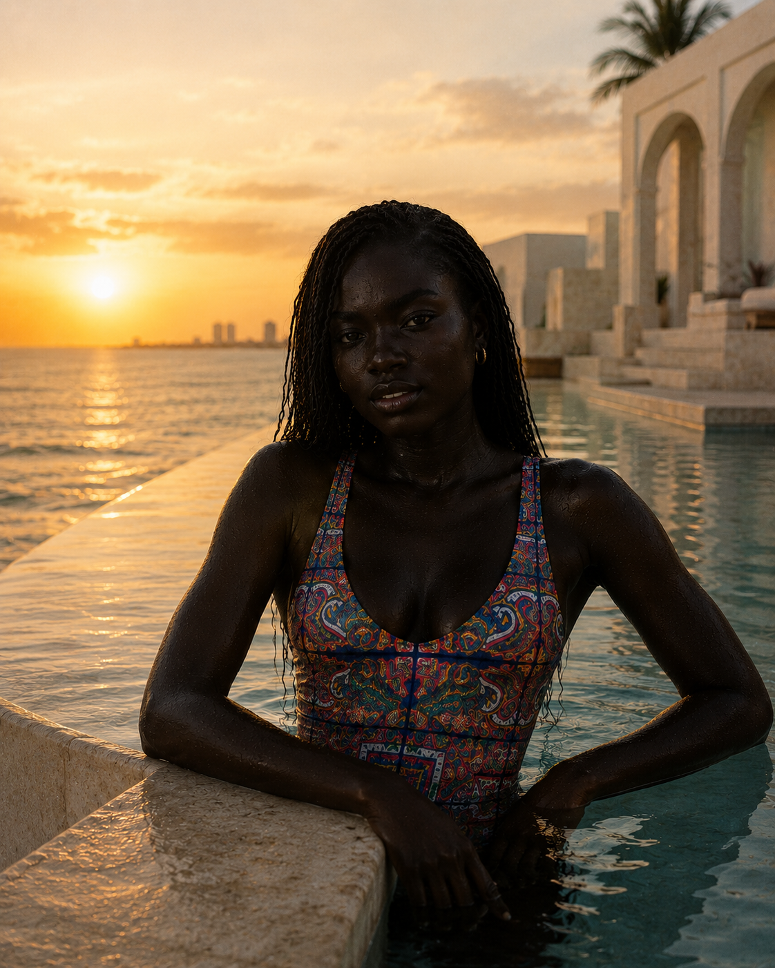 Fabriqué à partir de polyester recyclé, le maillot Mebeghe Éternel reflète l'engagement d'ÉLISABETH AKAÏA KAÏ pour une mode plus responsable sans compromis sur le style.Fabriqué à partir de polyester recyclé, le maillot Mebeghe Éternel reflète l'engagement d'ÉLISABETH AKAÏA KAÏ pour une mode plus responsable sans compromis sur le style.