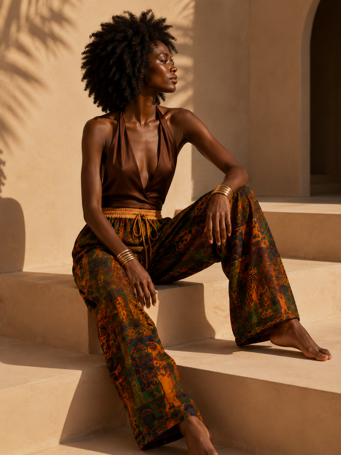 Entre calme et puissance.
Nzinga épouse les instants suspendus avec une sensualité discrète et une sophistication naturelle.