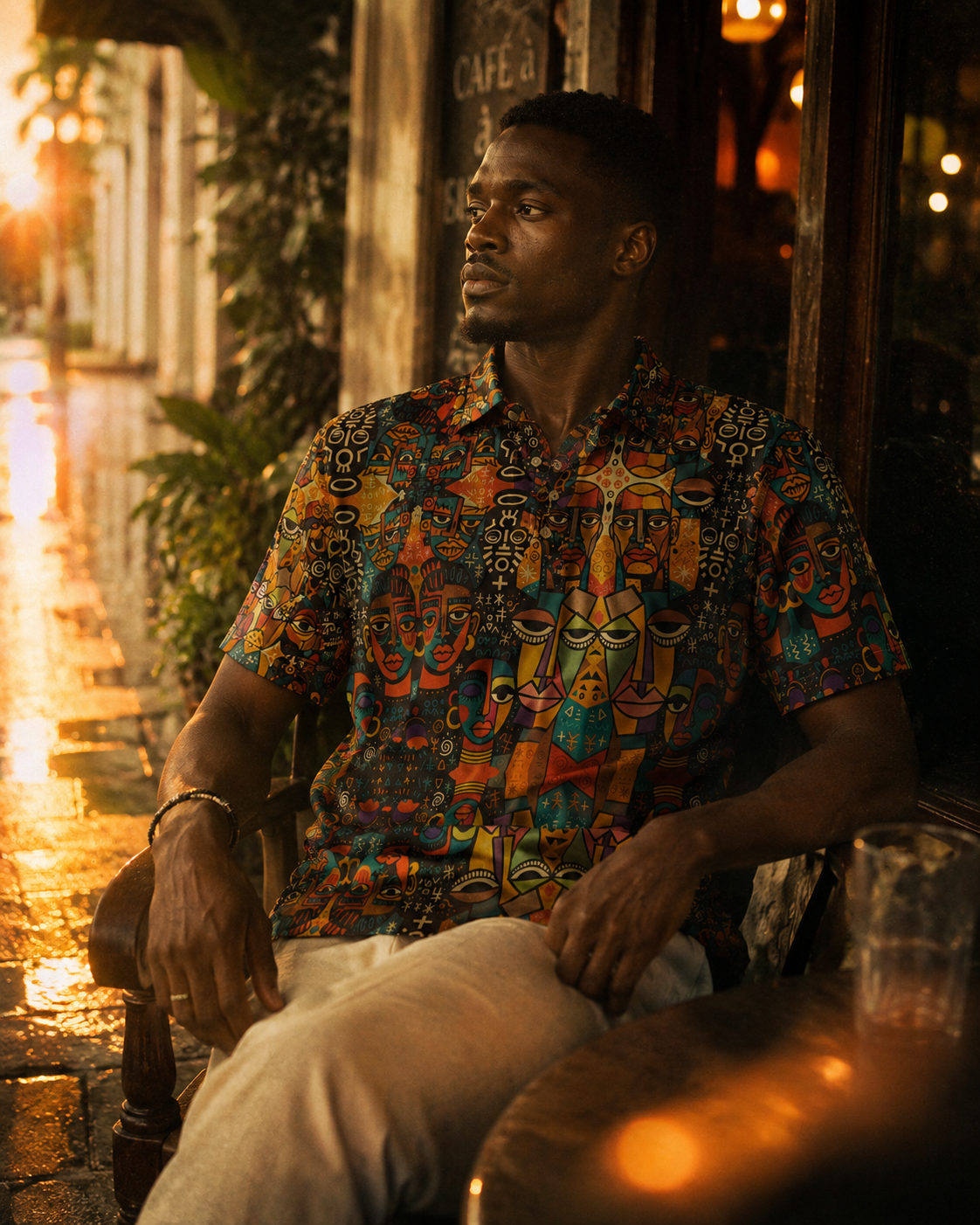 Un polo homme pensé comme une œuvre d’art. Cette création ELISABETH AKAIA KAI mêle émotion cinématographique, textures premium et inspirations africaines dans une atmosphère chaleureuse et sophistiquée.