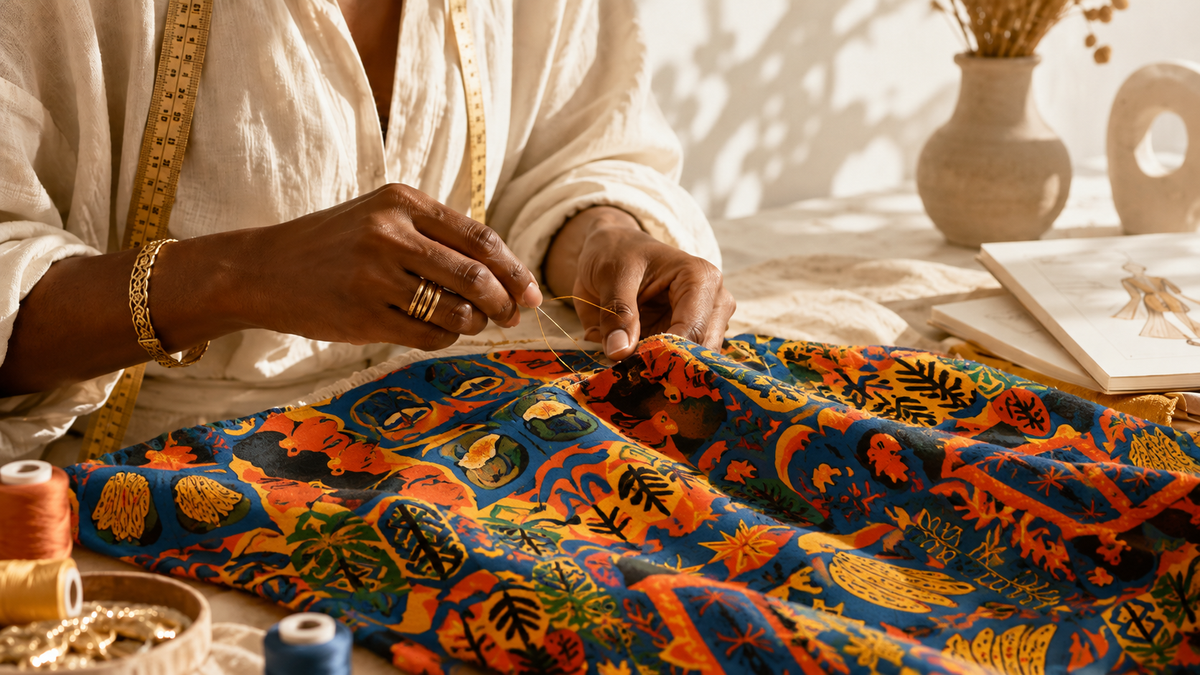 Découvrez le savoir-faire artisanal d’Élisabeth Akaïa Kaï : créations en séries limitées, textiles artistiques, matières sélectionnées et pièces pensées avec exigence, émotion et durabilité.