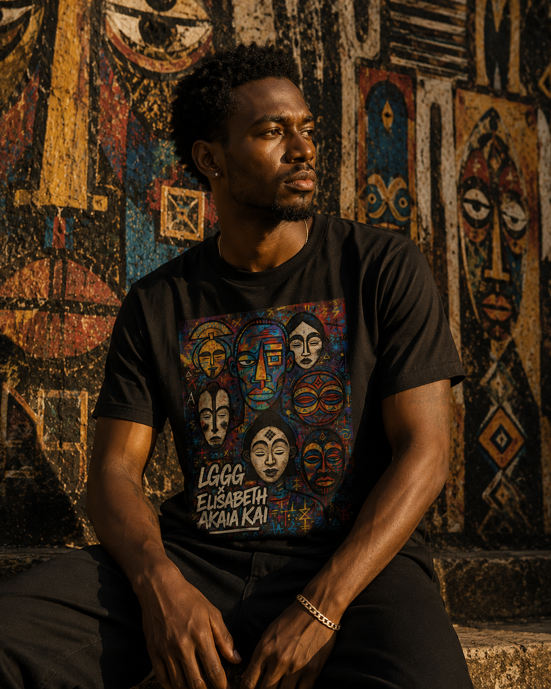 Inspiré des traditions africaines et réinterprété dans une esthétique contemporaine, le t-shirt MEBOKO Noir célèbre la transmission, la mémoire et l'identité culturelle. Son œuvre graphique dialogue avec les arts africains pour créer une pièce unique où mode et patrimoine se rencontrent.