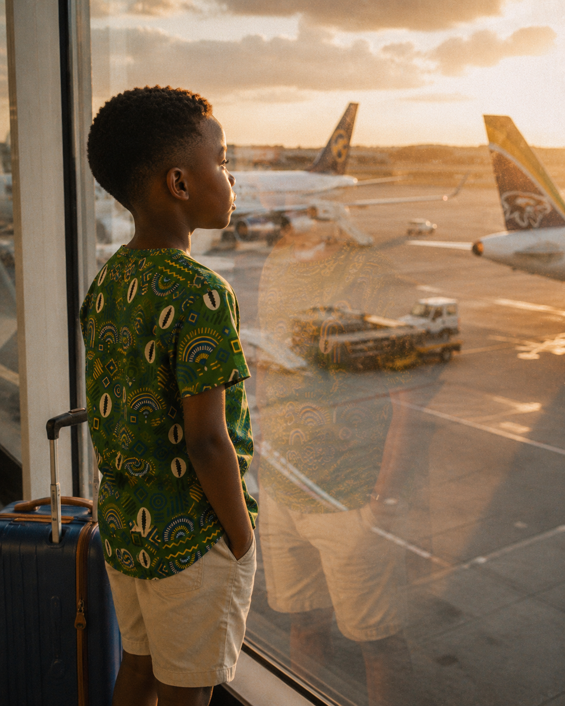 Entre aventure et transmission culturelle, le t-shirt Mwana accompagne les jeunes voyageurs dans leurs découvertes du Gabon et de leurs racines familiales.